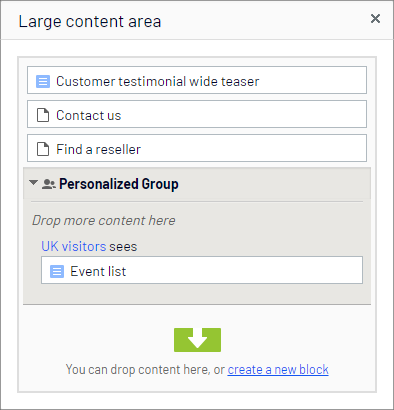 Image: Create block from content area
